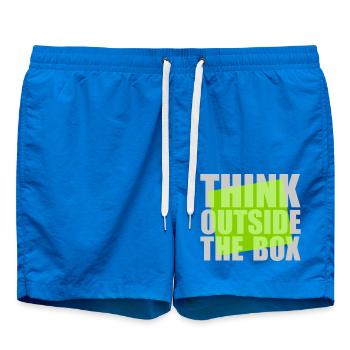 Green Think outside - Swim Trunks - cobalt blue - Front