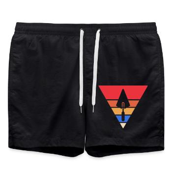 Maurer Kelle Retro - Badeshorts - Schwarz - Vorne - AI Model Male 185 light (185cm)