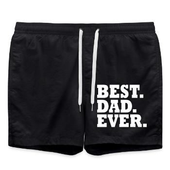 Best dad ever - Short de bain - noir - Devant - AI Model Male 185 light (185cm)