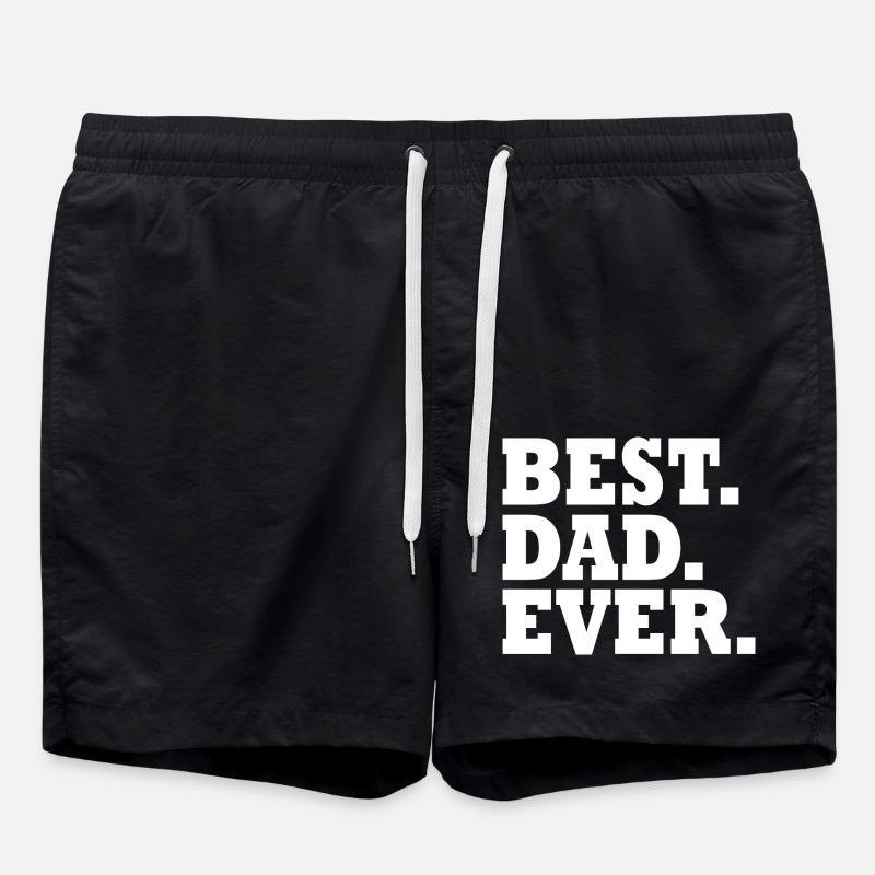 Best dad ever - Badeshorts - Schwarz