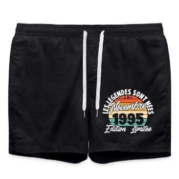 Cadeau Les légendes sont nées en Novembre 1995 - Short de bain - noir - Devant - AI Model Male 185 light (185cm)