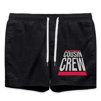 Leader Cousin Crew Team - Short de bain - noir - Devant - AI Model Male 185 light (185cm)