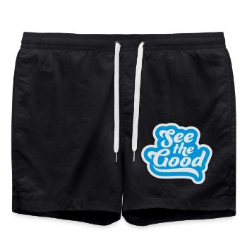 voir la bonne citation - Short de bain - noir - Devant - AI Model Male 185 light (185cm)