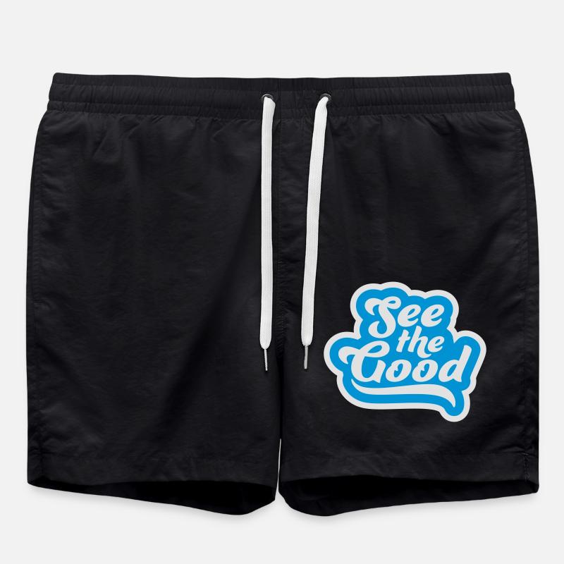 see the good Zitat - Badeshorts - Schwarz