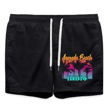 Agonda Beach India - Swim Trunks - black - Front - AI Model Male 185 light (185cm)