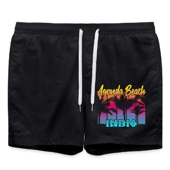 Agonda Beach India - Swim Trunks - black - Front - AI Model Male 185 light (185cm)