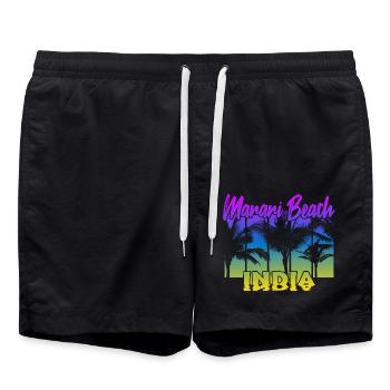 Marari Beach India - Swim Trunks - black - Front - AI Model Male 185 light (185cm)