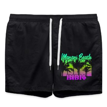 Marari Beach India - Swim Trunks - black - Front - AI Model Male 185 light (185cm)