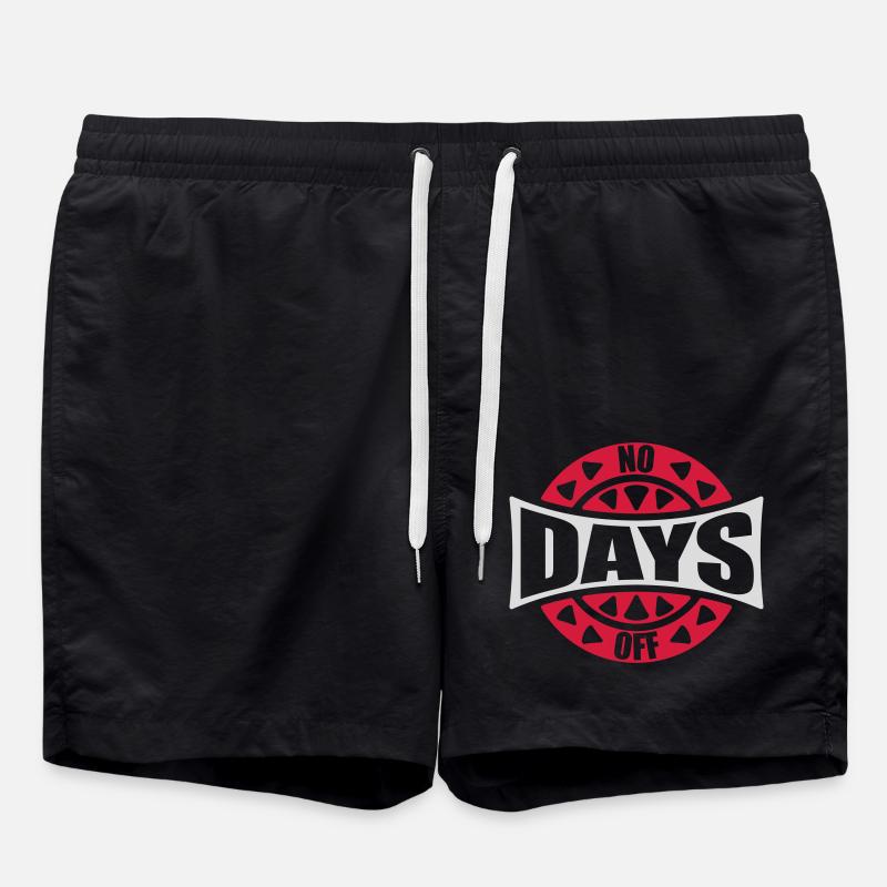 no days off quote - Swim Trunks - black