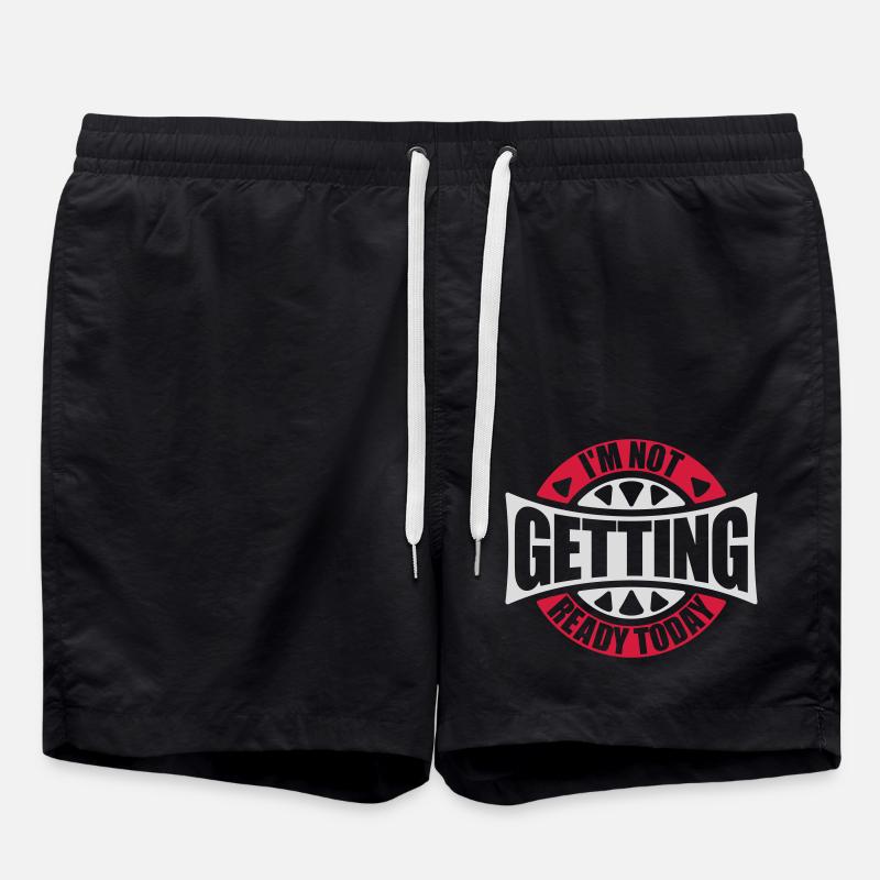 not getting ready today - Badeshorts - Schwarz