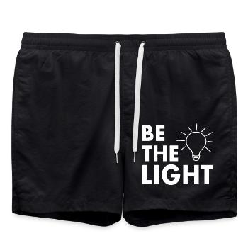 Be the light - Swim Trunks - black - Front - AI Model Male 185 light (185cm)