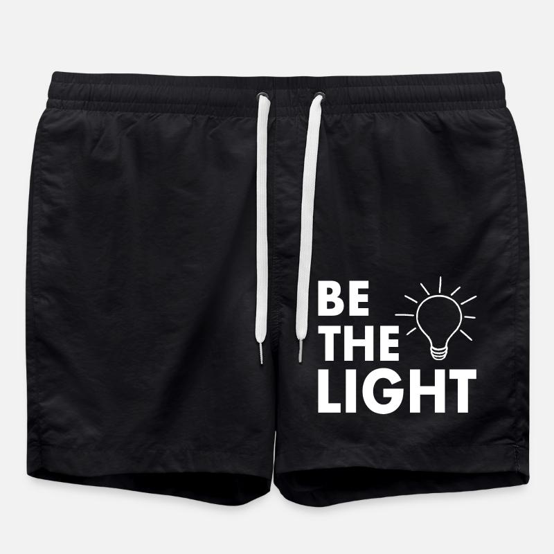 Be the light - Swim Trunks - black
