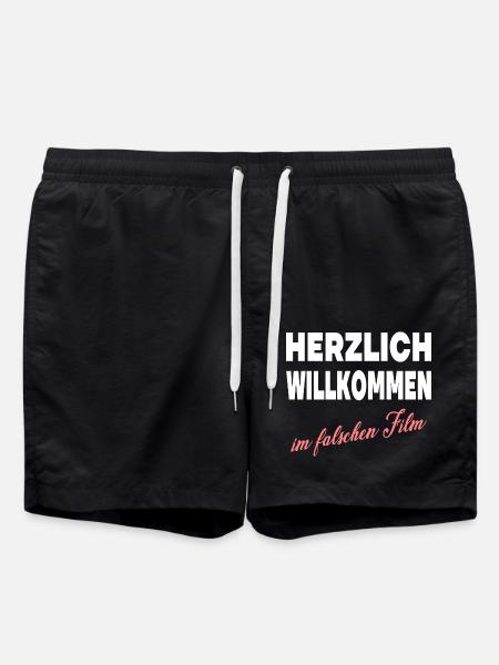 HERZLICH WILLKOMMEN IM FALSCHEN FILM - Badeshorts - Schwarz