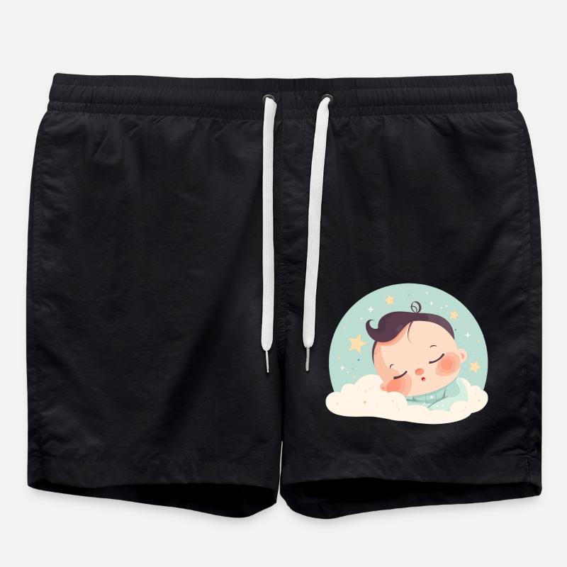 sleeping baby - Swim Trunks - black