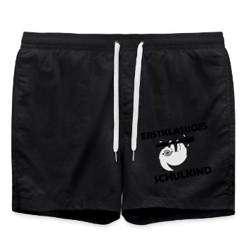 erstklassiges schulkind 002 - Badeshorts - Schwarz - Vorne - AI Model Male 185 light (185cm)