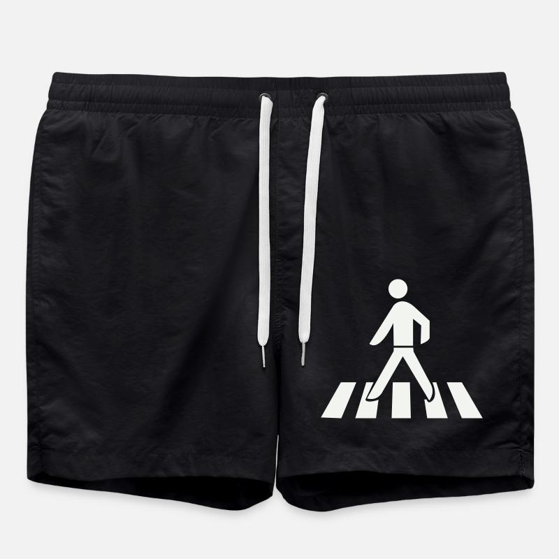 Crossing the zebra crossing - Swim Trunks - black