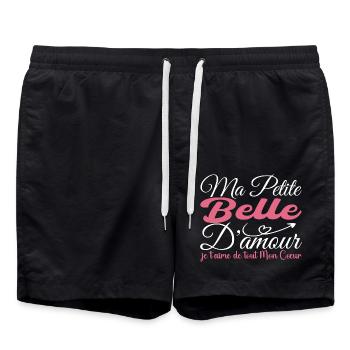 Schönes Liebesgeschenk, am besten schön Ich liebe dich - Badeshorts - Schwarz - Vorne - AI Model Male 185 light (185cm)
