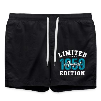 65th Birthday Original August 1959 Year 1959 - Swim Trunks - black - Front - AI Model Male 185 light (185cm)