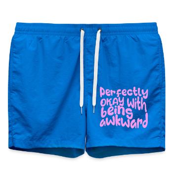 perfectly okay with being awkward, hier in pink - Swim Trunks - cobalt blue - Front
