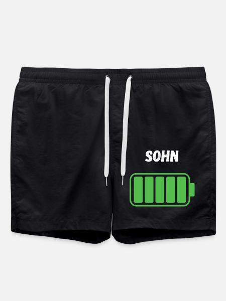 Sohn - Voller Akku - Badeshorts - Schwarz