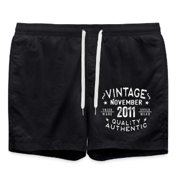 November 2011 Geburtstagsgeschenk im November 2011 - Badeshorts - Schwarz - Vorne - AI Model Male 185 light (185cm)