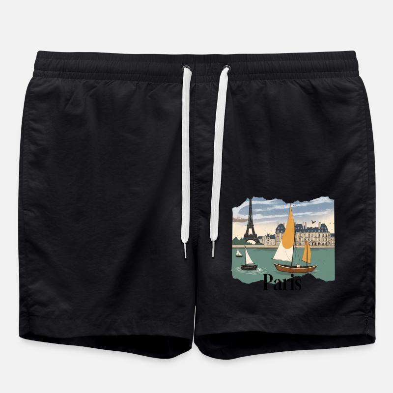 Paris - Swim Trunks - black