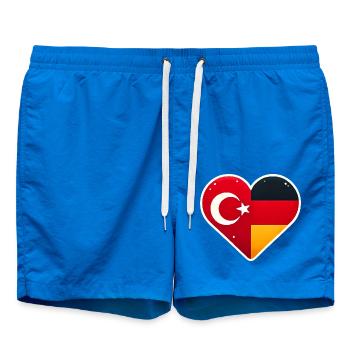 TurcAllemand Cœur Drapeau Unité - Short de bain - cobalt blue - Devant