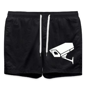 Surveillance camera - Swim Trunks - black - Front - AI Model Male 185 light (185cm)
