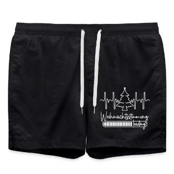 Weihnachtsstimmung loading - Badeshorts - Schwarz - Vorne - AI Model Male 185 light (185cm)