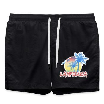 Lampedusa comme jour férié - Short de bain - noir - Devant - AI Model Male 185 light (185cm)
