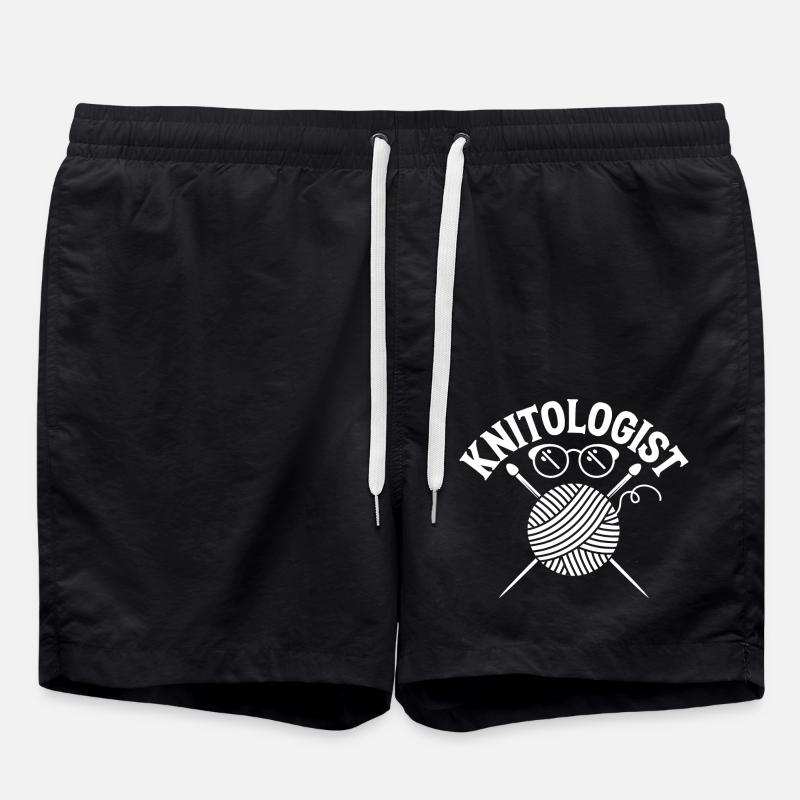 Meisterin der Strickkunst - Badeshorts - Schwarz