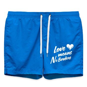 love means no borders - Swim Trunks - cobalt blue - Front