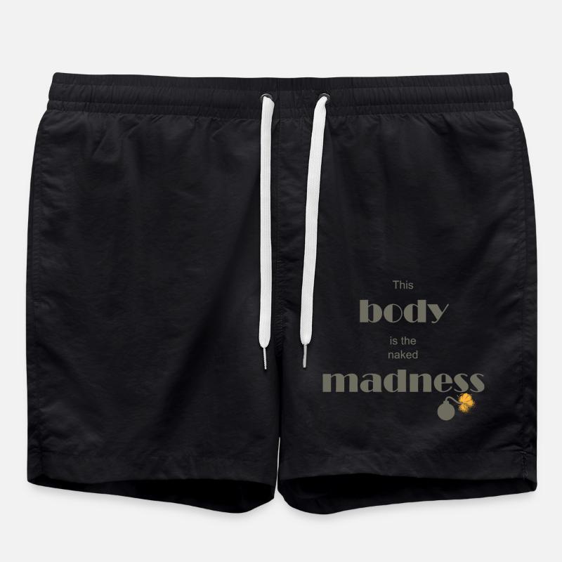 Der nackte Wahnsinn - Badeshorts - Schwarz