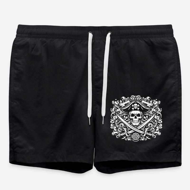 Logo pirate - Short de bain - noir