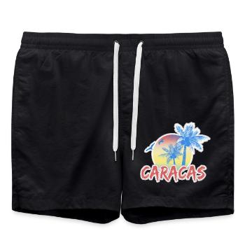 Vacances Caracas - Short de bain - noir - Devant - AI Model Male 185 light (185cm)