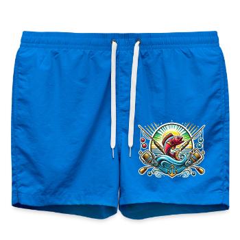 Logo de pêcheur vintage - Short de bain - cobalt blue - Devant