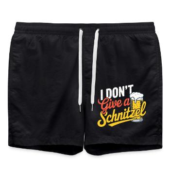 Je m’en fous d’une escalope - Short de bain - noir - Devant - AI Model Male 185 light (185cm)