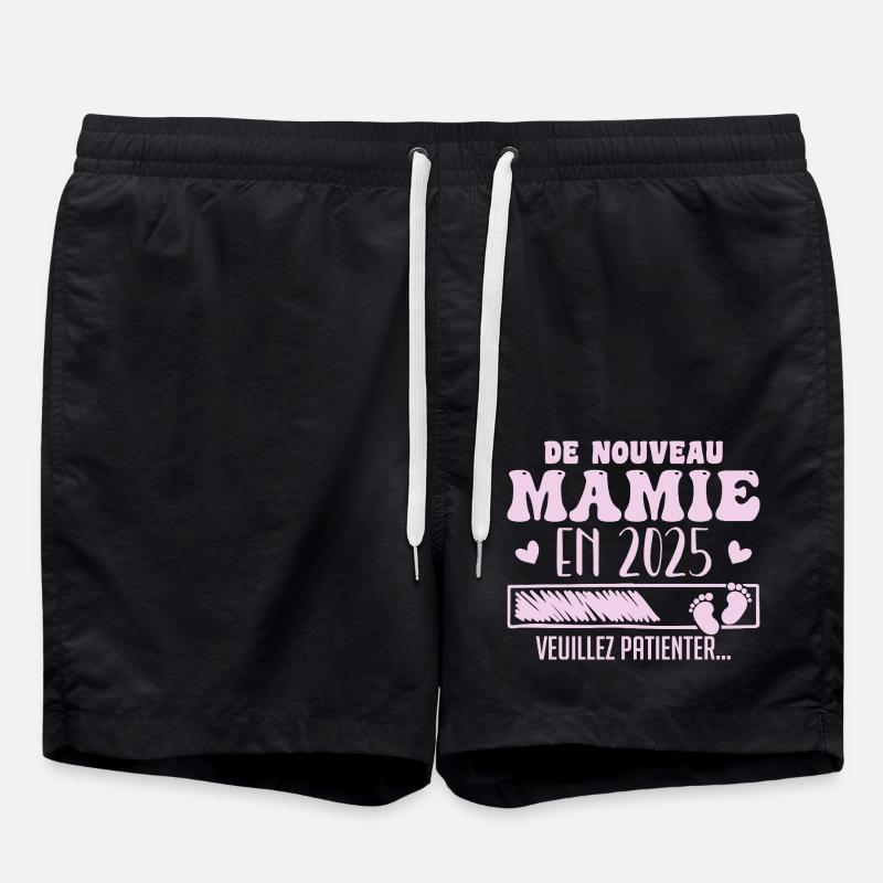 Pregnancy Grandma Again Granny 2025 - Swim Trunks - black