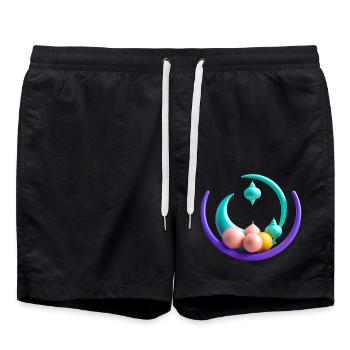 Cadeau du Ramadan Aïd Moubarak Islam Allah Musulman - Short de bain - noir - Devant - AI Model Male 185 light (185cm)