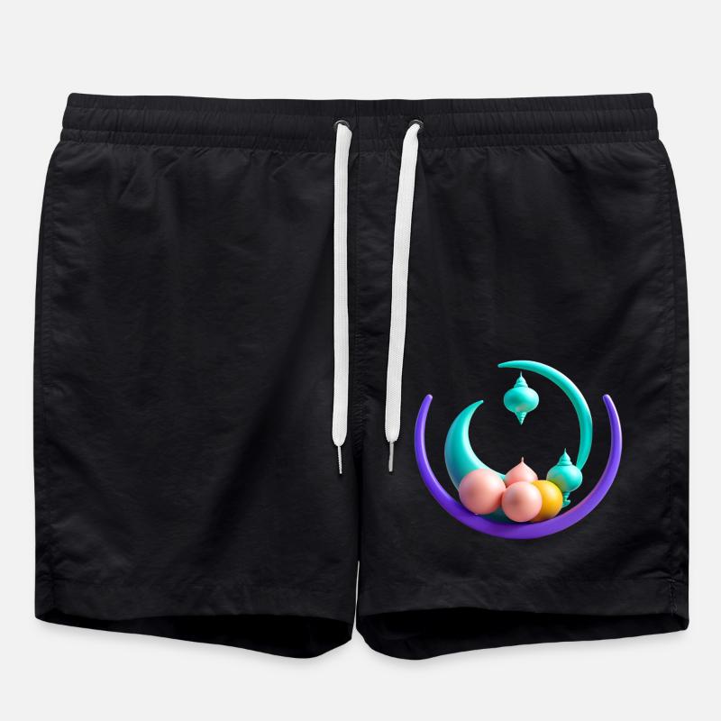 Ramadan Gift Eid Mubarak Islam Allah Muslim - Swim Trunks - black