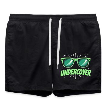 Discours sous couverture - Conception de lunettes de soleil - Short de bain - noir - Devant - AI Model Male 185 light (185cm)