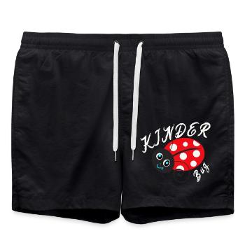 Kinder Bug Funny Cute Ladybug Kindergarten - Badeshorts - Schwarz - Vorne - AI Model Male 185 light (185cm)