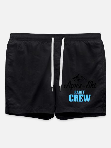 apres skiparty crew - Badeshorts - Schwarz