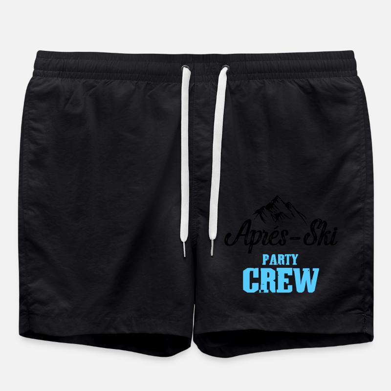 apres skiparty crew - Badeshorts - Schwarz