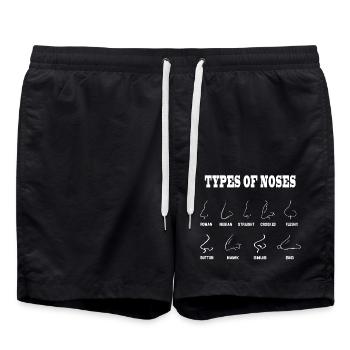 Arten von Nasen Vintage Nasenformen - Badeshorts - Schwarz - Vorne - AI Model Male 185 light (185cm)
