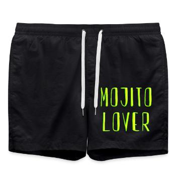 mojito lover - Badeshorts - Schwarz - Vorne - AI Model Male 185 light (185cm)