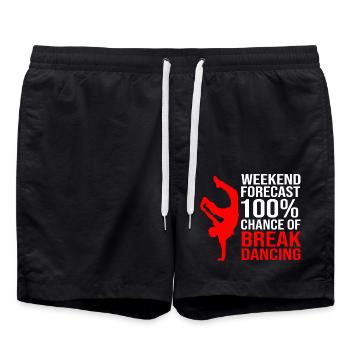 Breakdance - Short de bain - noir - Devant - AI Model Male 185 light (185cm)