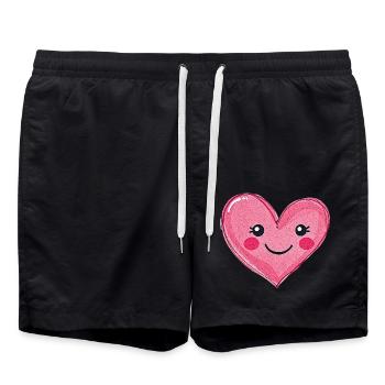 Cœur - Short de bain - noir - Devant - AI Model Male 185 light (185cm)