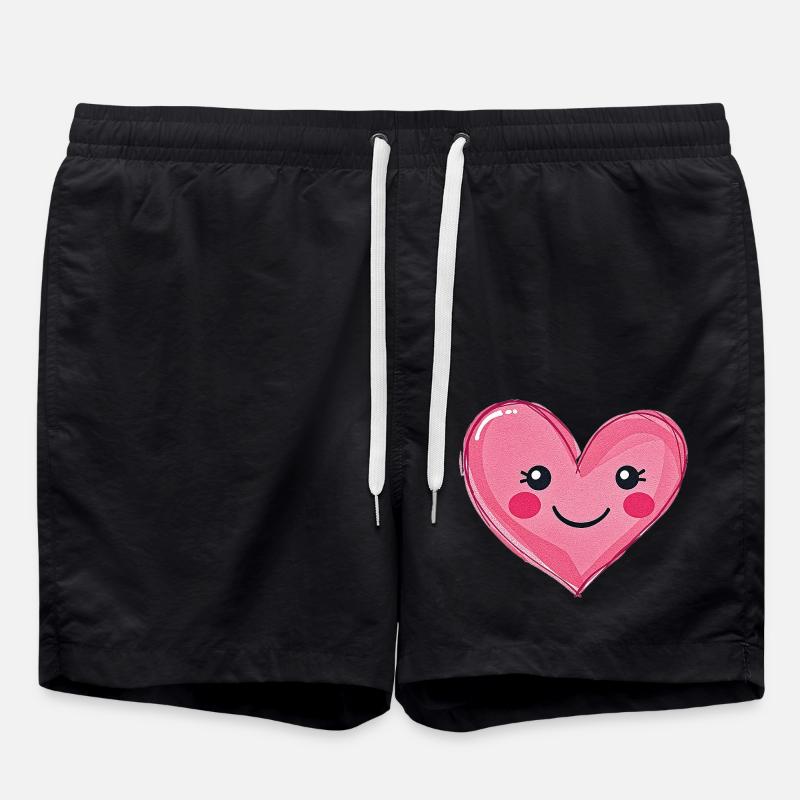 Heart - Swim Trunks - black