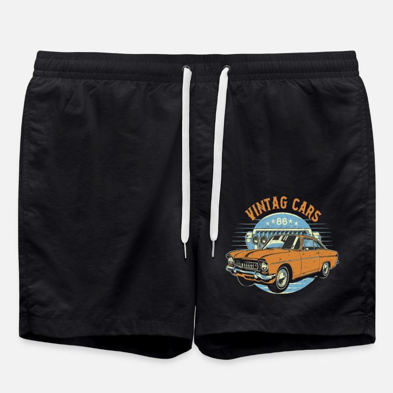 Oldtimer-Enthusiasten - Badeshorts - Schwarz